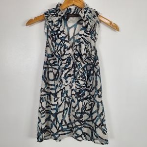 The Limited frilly button up tank, small